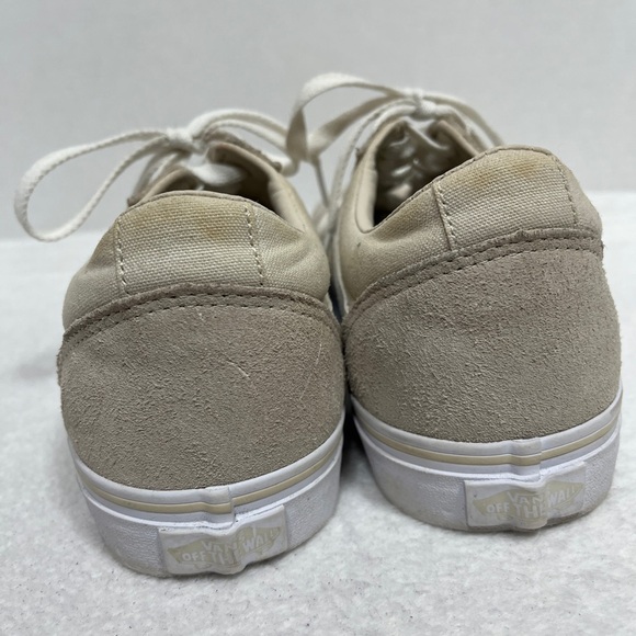 VANS Off The Wall Lace-Up Womens Sneakers Size 9.5 Style 721356 Off White/Cream - Picture 10 of 13